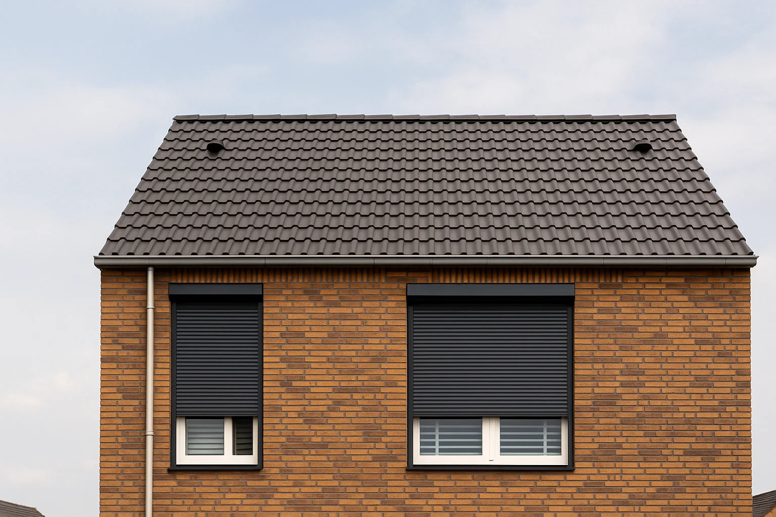 Buitenzonwering te zien op een huis